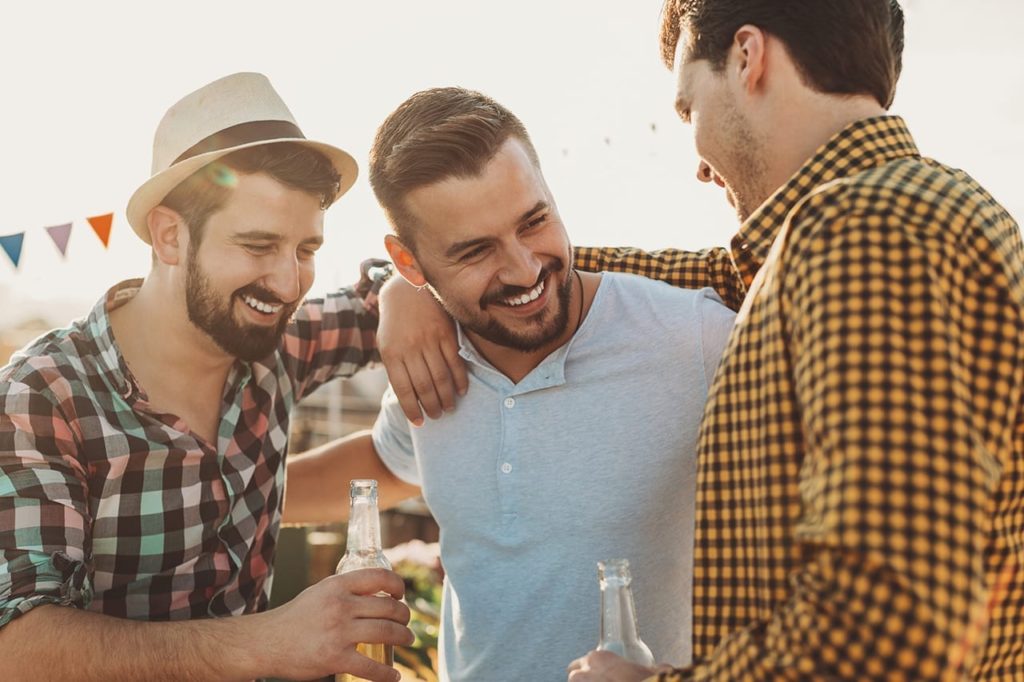 Guys enjoying a myrtle beach bachelor party